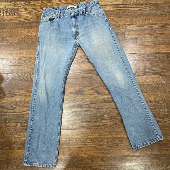 Levi's 505 Straight Fit Jeans Size 36 X 34 Cotton Denim Classic Cut Medium Wash - Picture 13 of 13